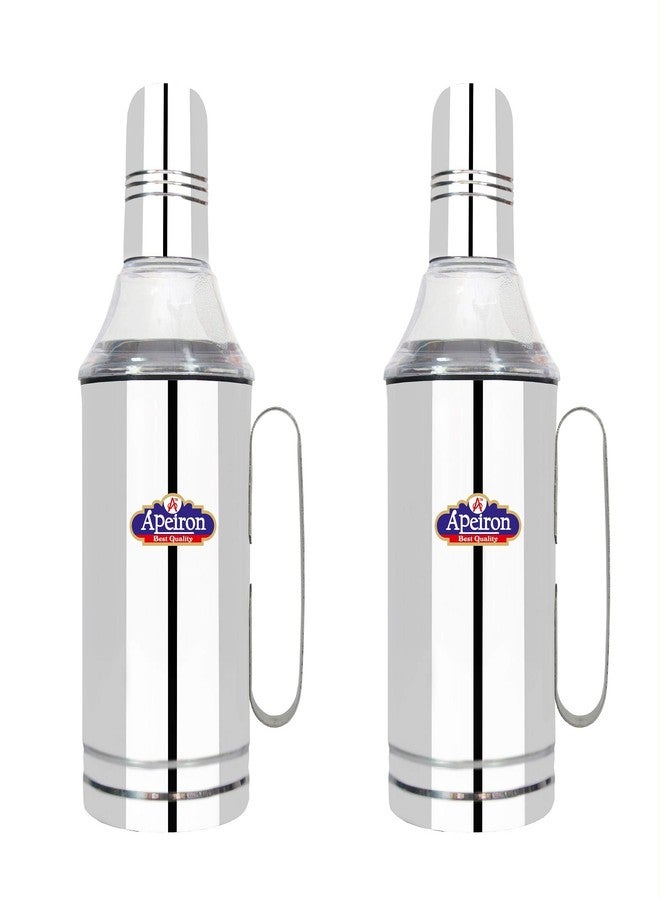 Apeiron Stainless Steel Nozzle Oil Dispenser with Handle Pack of 2 (1000ml Each) - Image 1